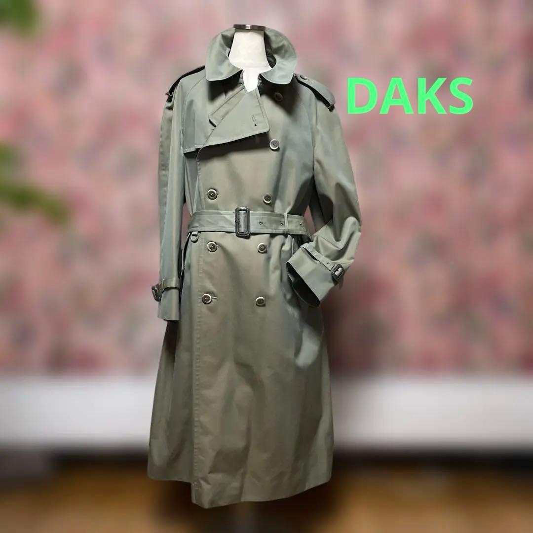 ✴︎美品✴︎DAKS トレンチコート カーキ玉虫色80s90sヴィンテージ