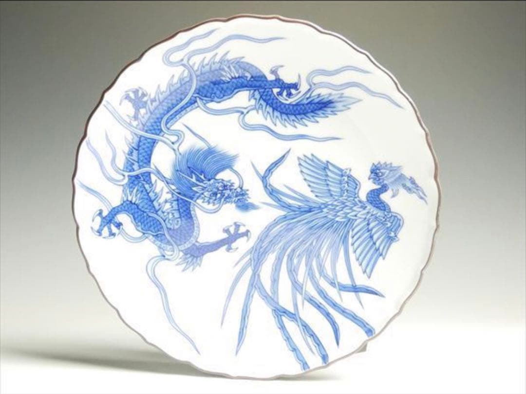 【極レア】40万円 鳳凰 龍 大皿 家庭画報 飾り皿