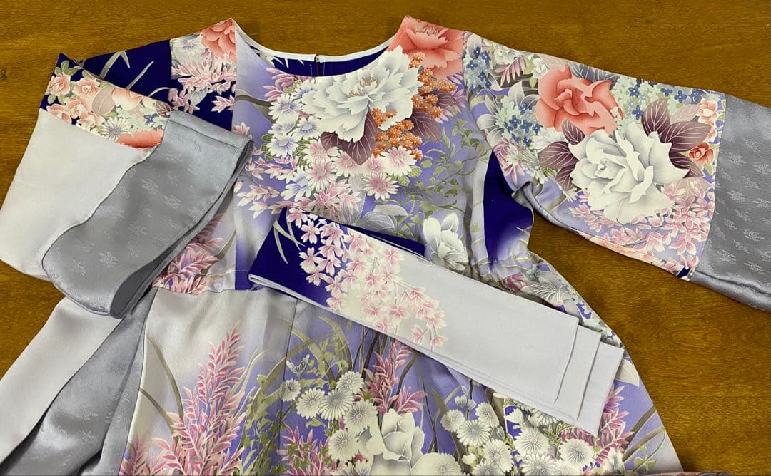 3249 着物　リメイク　ドレス　ワンピース