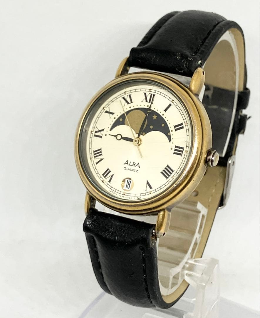 SEIKO ALBA ムーンフェイス セイコー アルバ 時計　V338-6100