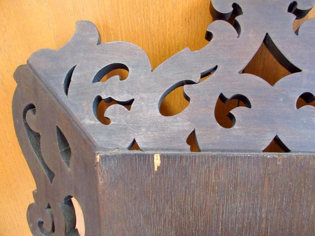 【アンティーク 資生堂】希少 SHISEIDO 昭和レトロ 木彫り 壁掛けミラー