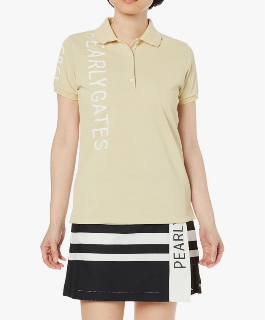 【新品】パーリーゲイツ ポロシャツ サイズ2 シャンパンカラー