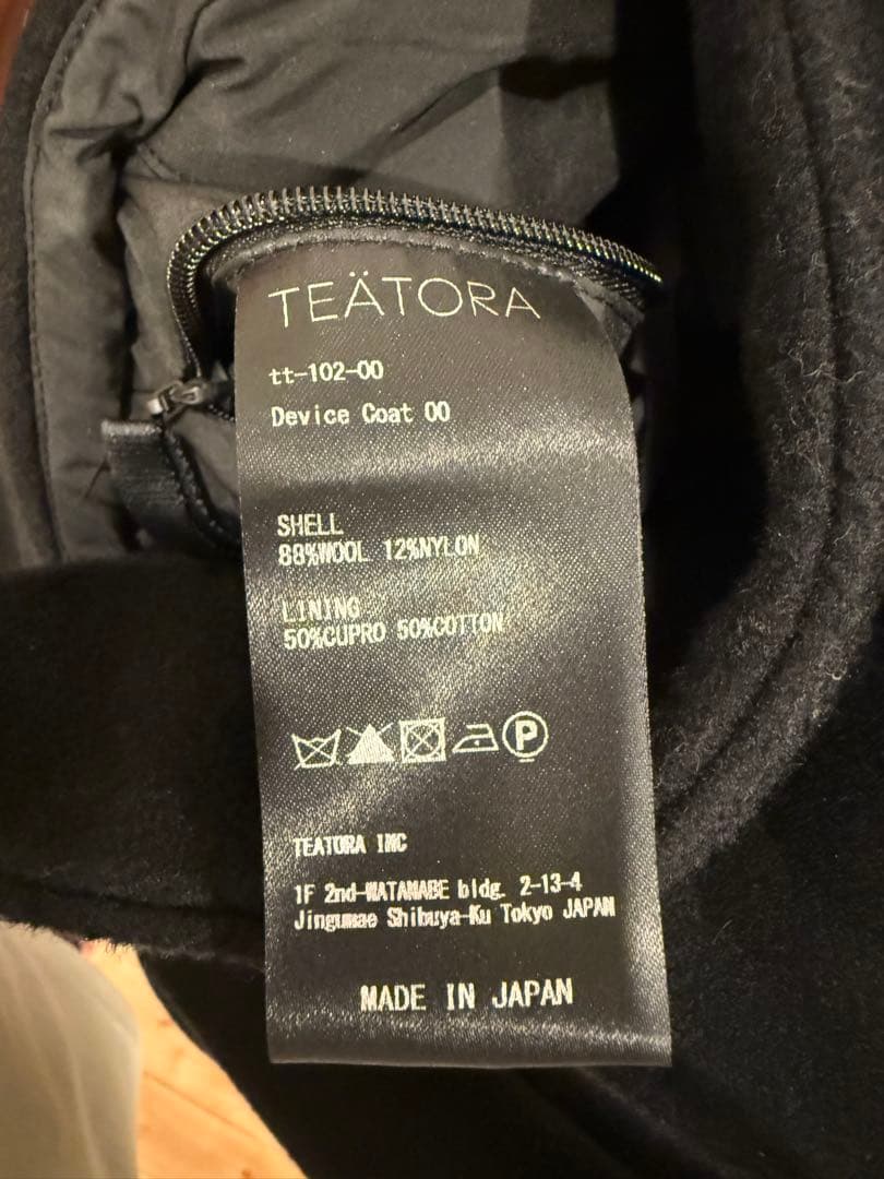 ジャケット・アウター TEATORA DEVICE COAT BLACK