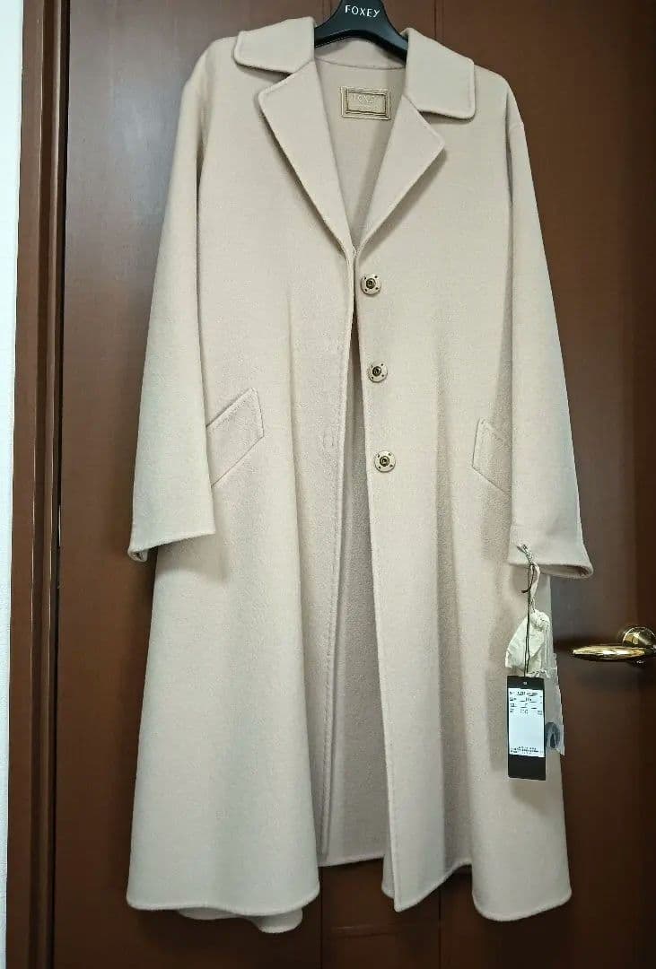 FOXY ピンクベージュ ロングコート Fサイズ