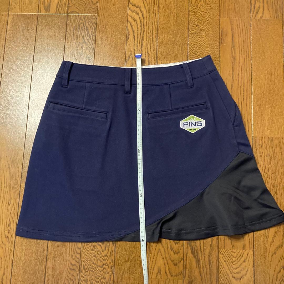 新品 PING ピン　セットアップ　ウール混セーター　スカート 上下セット M
