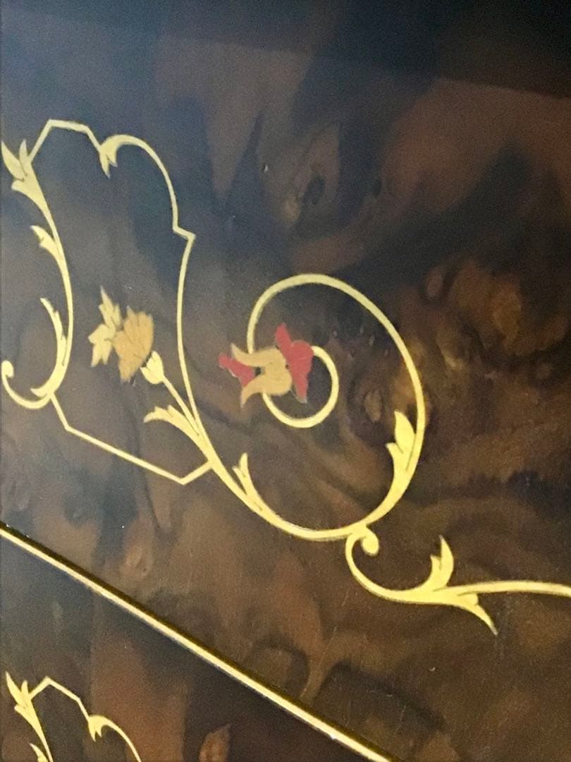 kazue☆管242☆イタリア製☆アンティーク☆象嵌細工☆4段チェスト