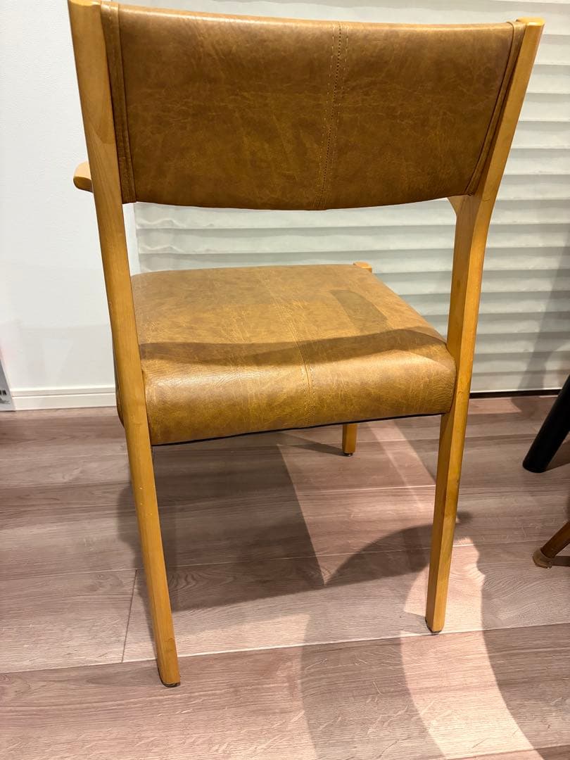 オーク天然木モダンアームチェア Oak✖️Camel