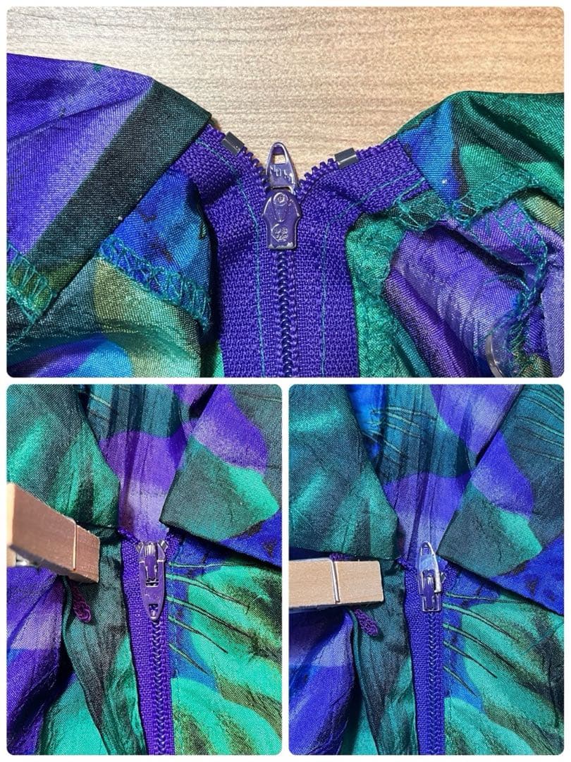 80s USA製 ボタニカル柄 ヒョウ柄 半袖 サロペットパンツ Y630