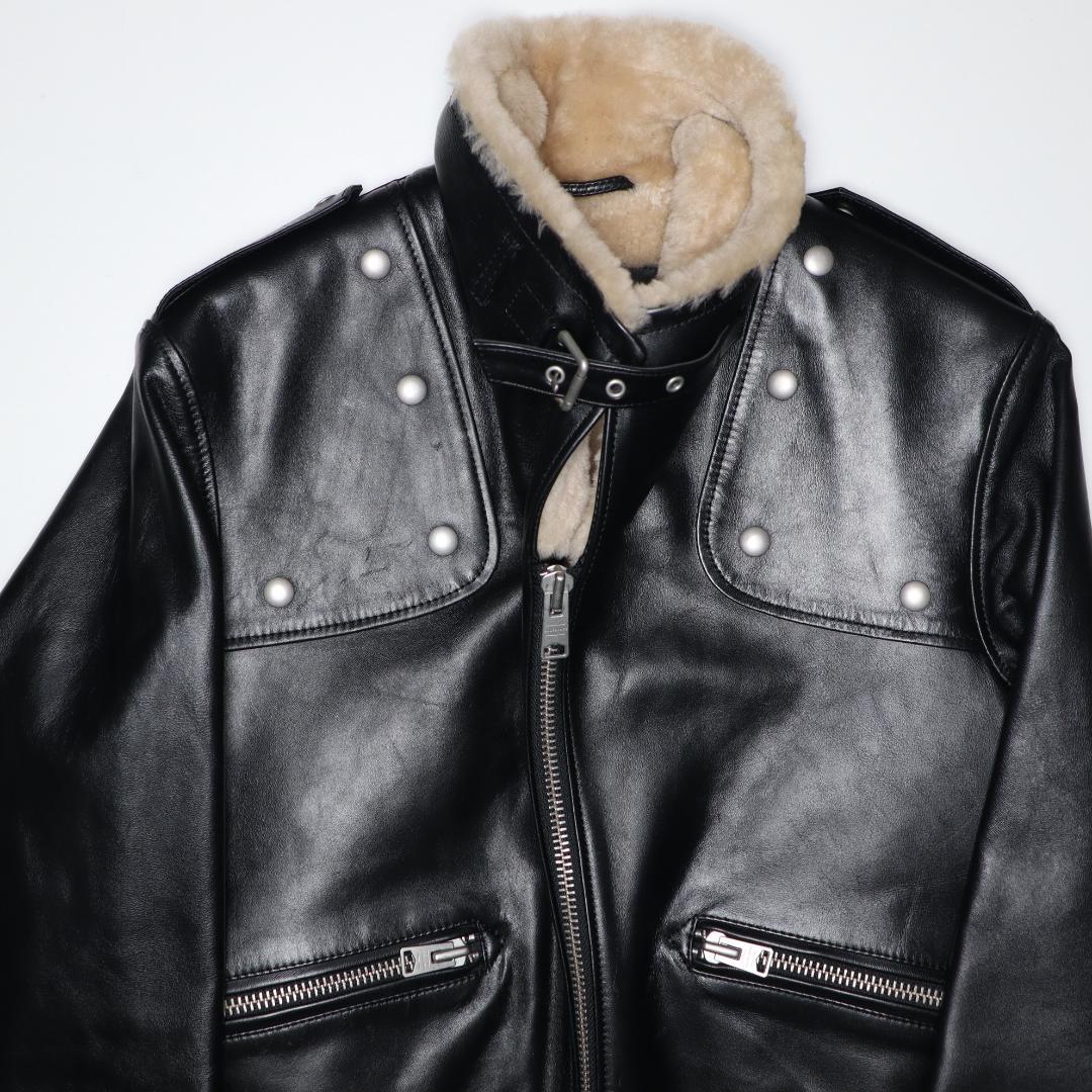 ALLSAINTS 16AW ムートンレザーライダース UK2 ファー レア