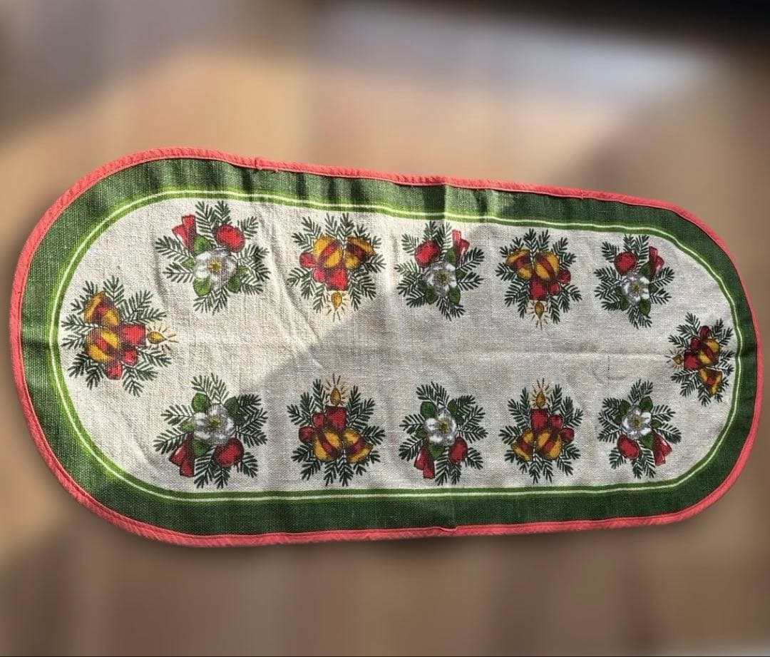 フランス　テーブルランナー　ヴィンテージ　ブロカント