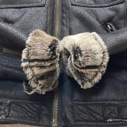 y2k エゴイスト EGOIST ファー ライダースジャケット ムートン調 M