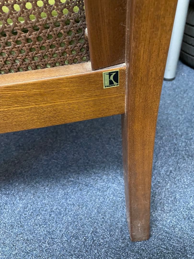 飛騨家具　キツツキ　クラシックスタイル ダイニングチェア 黄緑色　②