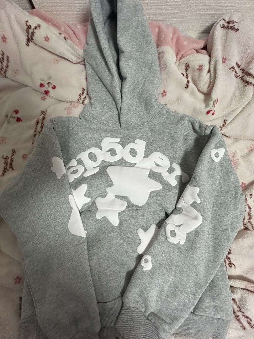 トップス sp5der hoodie grey