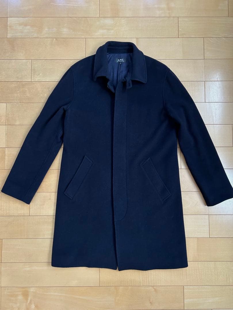 A.P.C. ダークネイビー ステンカラーコート