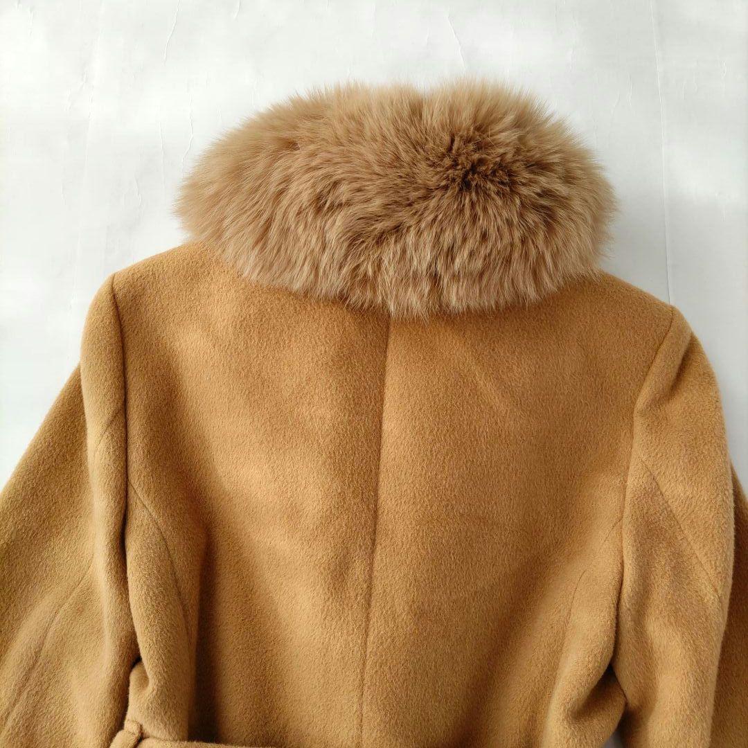 ピンキー&ダイアン フォックスファー ロングコート アンゴラ リボン M