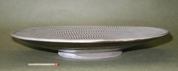 小鹿田焼「丸皿（飛び鉋）１尺」1枚【 送料確認用出品 】