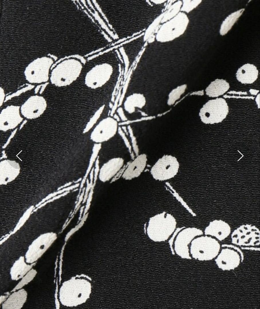 ROUJE Cherry fleurs Gabin 黒 ラップワンピース 36