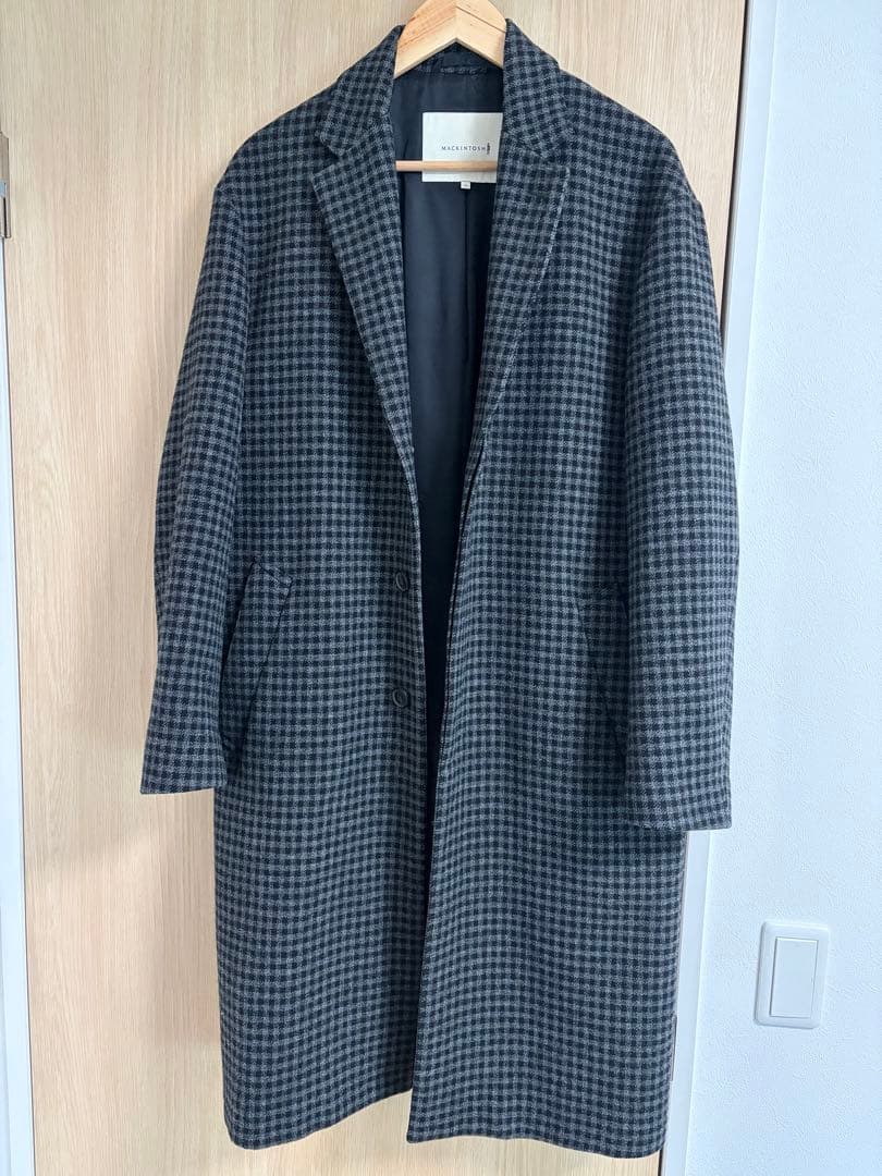 美品MACKINTOSH グレンチェック チェスターコート マッキントッシュ