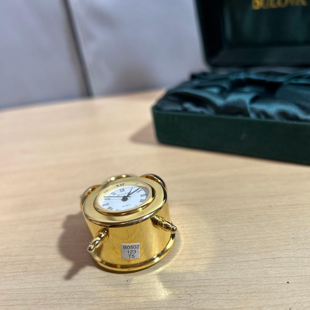 アンティーク ブローバ ミニチュア 目覚まし時計 ゴールド Gemini