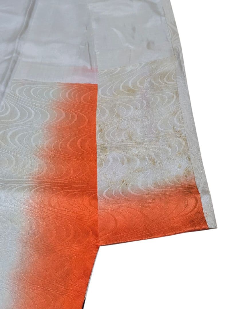 振袖　フルセット　豪華絢爛　刺繍　地文　成人式　結婚式　華やか　オレンジ　紫