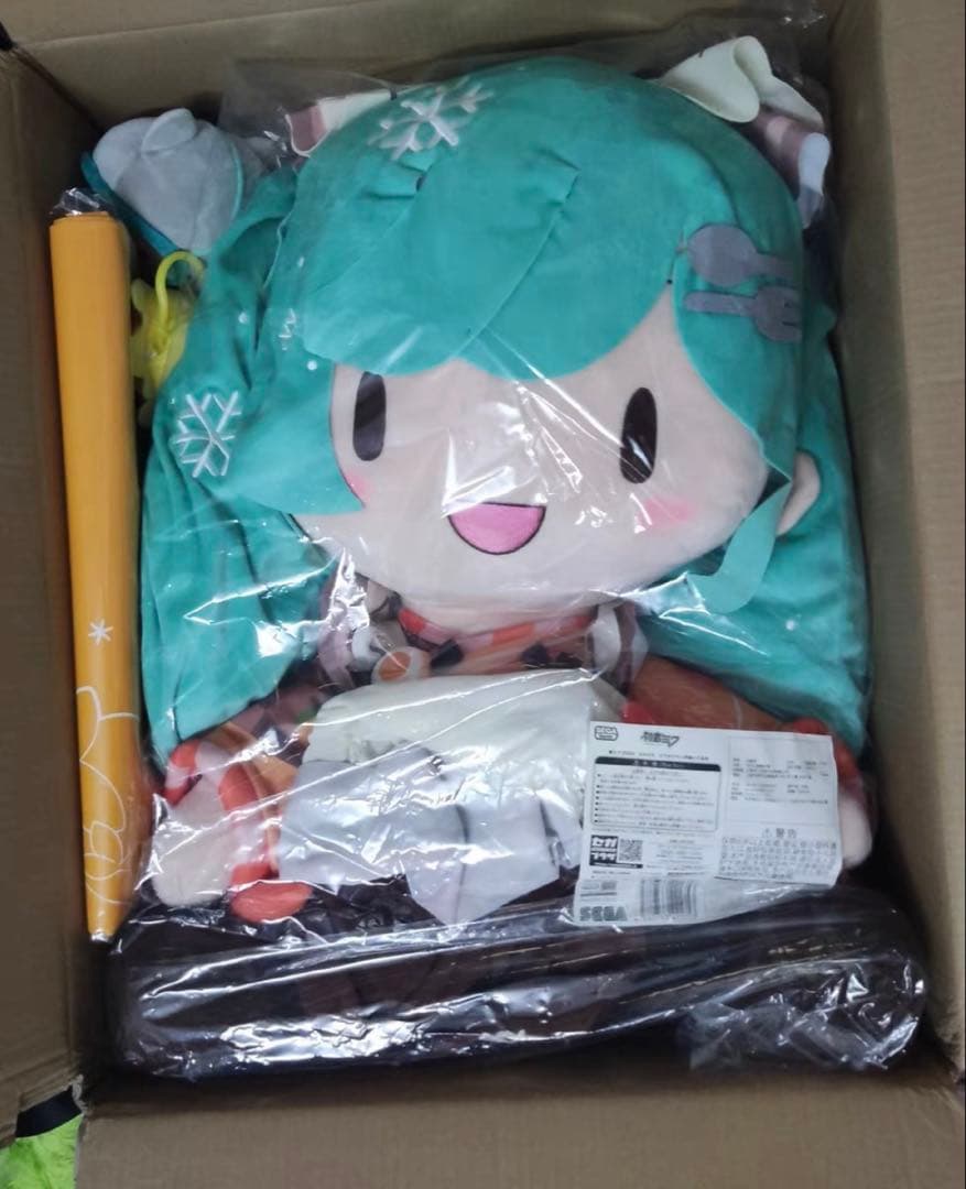 初音ミク 雪ミク2024 ふわぷち どでかジャンボぬいぐるみ