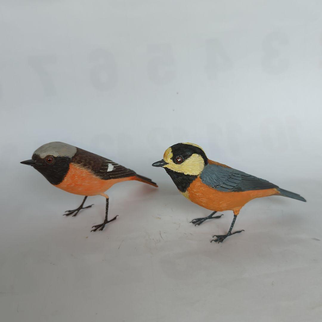 ジョウビタキとヤマガラのバードカービング