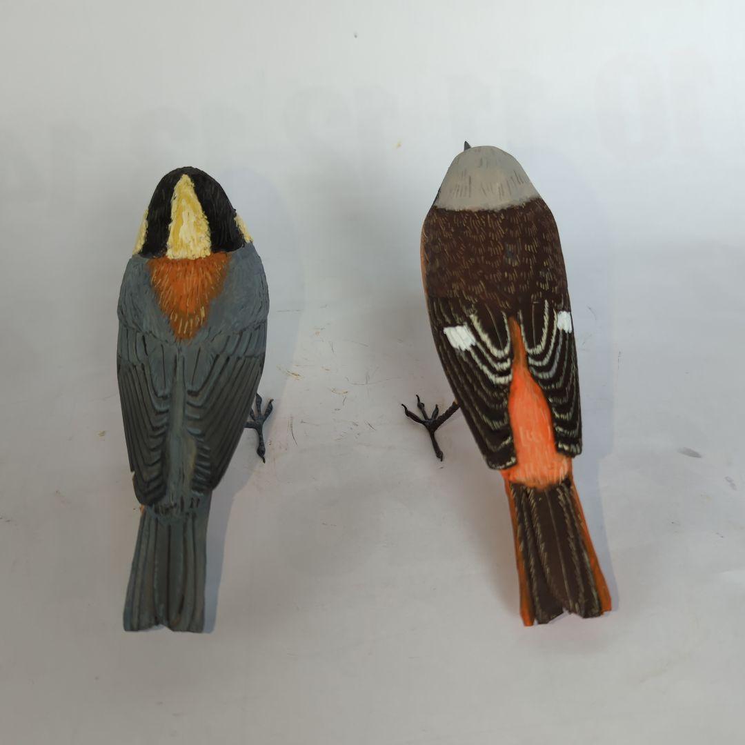 ジョウビタキとヤマガラのバードカービング