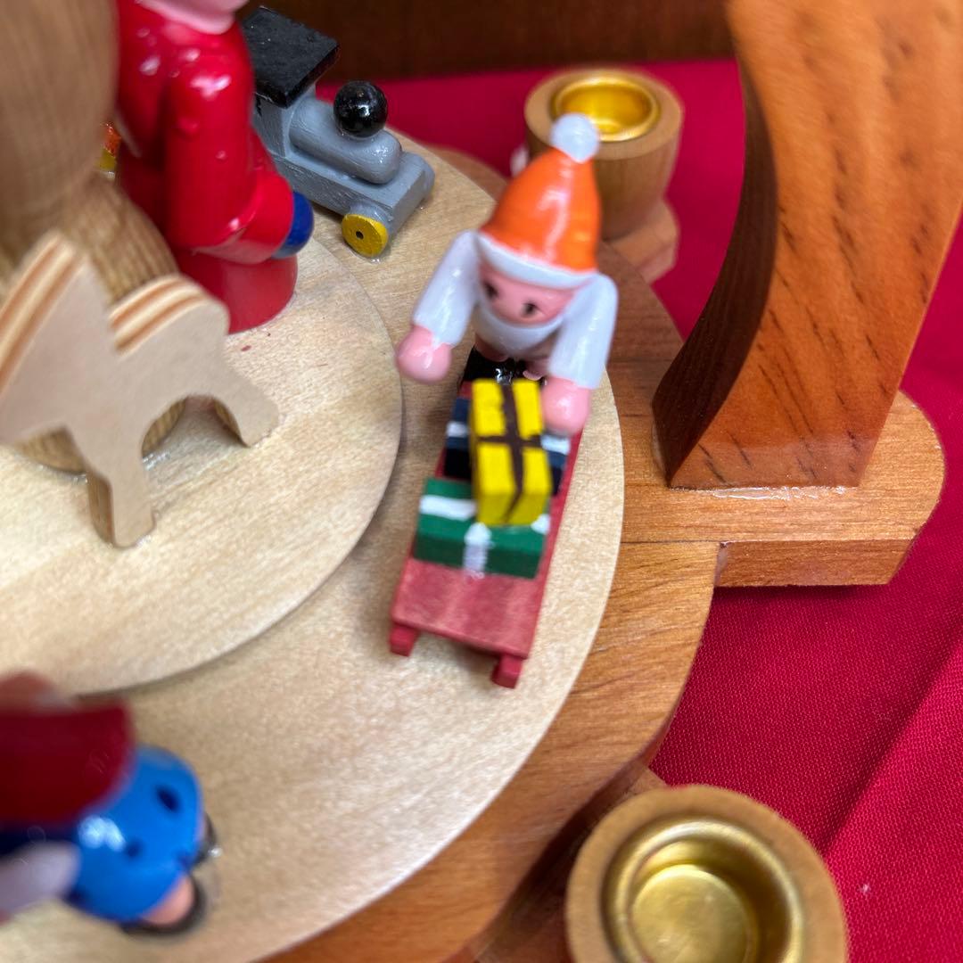 未使用ドイツザイフェン キャンドルウィンドミル/クリスマスピラミッド 箱付