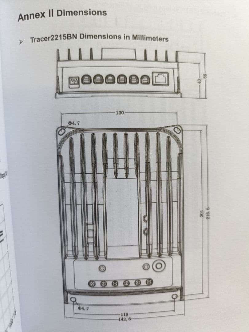 Tracer2215BN ソーラー充電コントローラー　　　リチウム対応