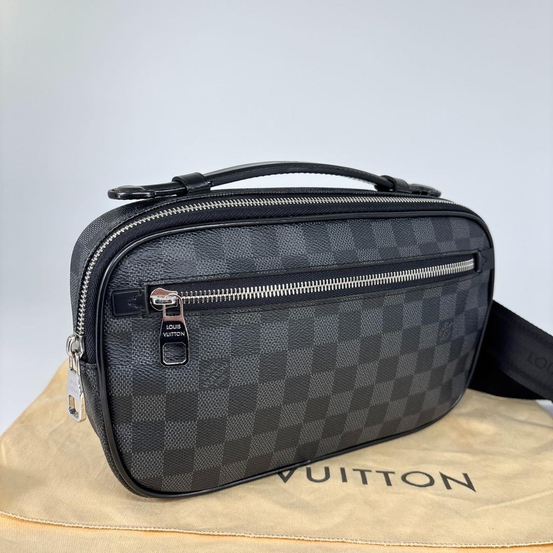 未使用 ルイヴィトン ダミエグラフィット アンブレール ボディバッグ ブラック
