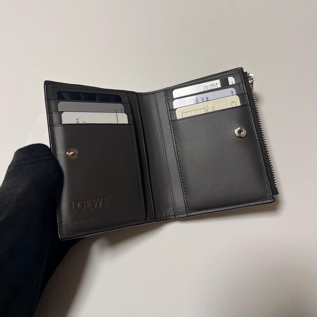 【最終値下げ】LOEWE パズル スリム コンパクト ウォレット(ダークグレー)