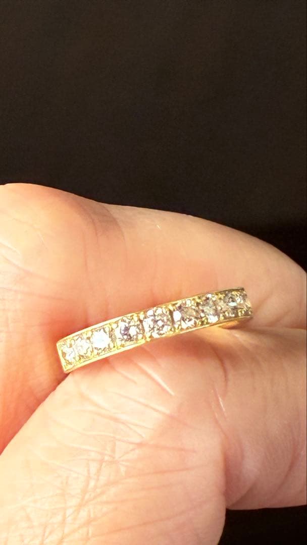 k18 ハーフエタニティ ダイヤモンド　リング