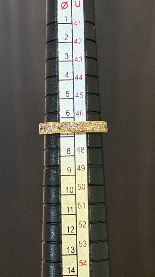 k18 ハーフエタニティ ダイヤモンド　リング