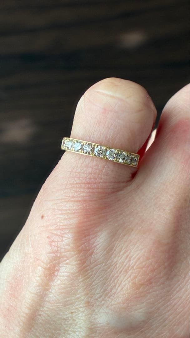 k18 ハーフエタニティ ダイヤモンド　リング