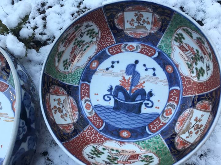 古伊万里 大鉢 ペアセット 江戸期