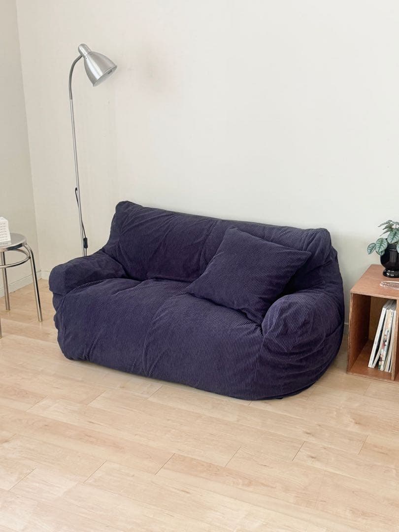 LOOSY ダークブルー 2人掛けソファ カバー120x90x68cm