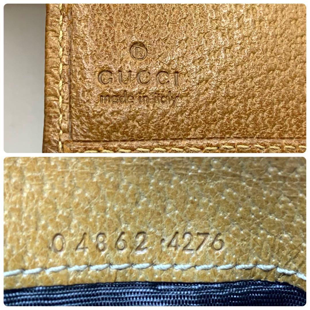 美品✨GUCCI グッチ GGキャンバス 二つ折り財布 04862・4276