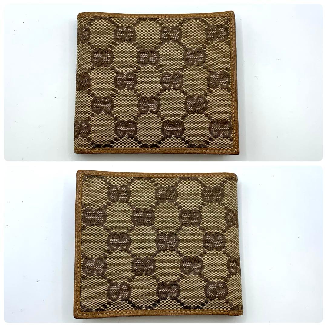 美品✨GUCCI グッチ GGキャンバス 二つ折り財布 04862・4276