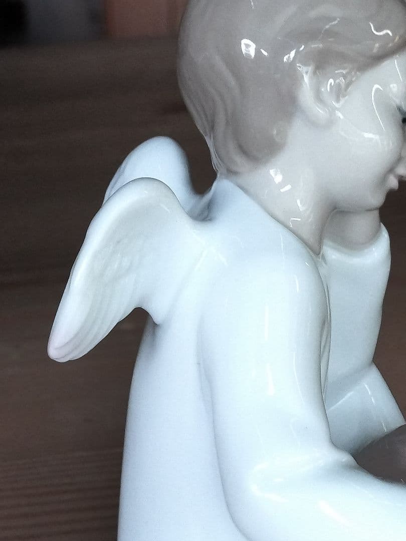 【希少】LLADRO リヤドロ　守ってあげるよ　男の子　フィギュリン　置物　天使