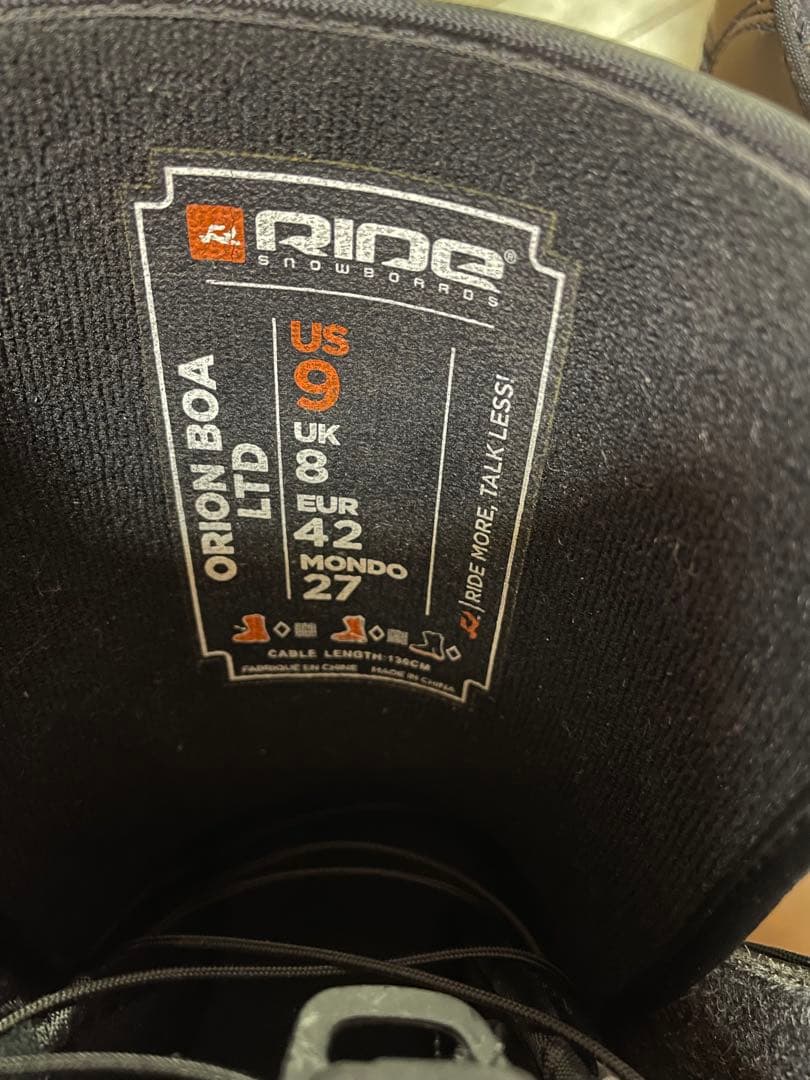 RIDE スノーボードブーツ BOAシステム ブラック