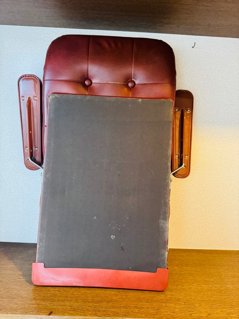 光製作所 本革張り 高級座椅子 アームレスト 折りたたみ 旅館椅子 1人掛け