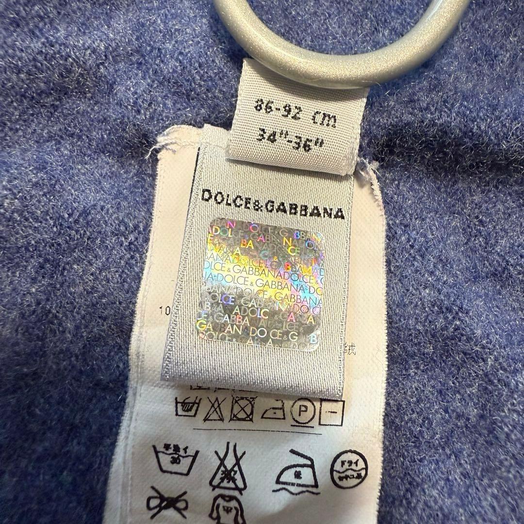 D&G カシミヤ 100% パーカー キッズ ベビー フーディ ブルー 80