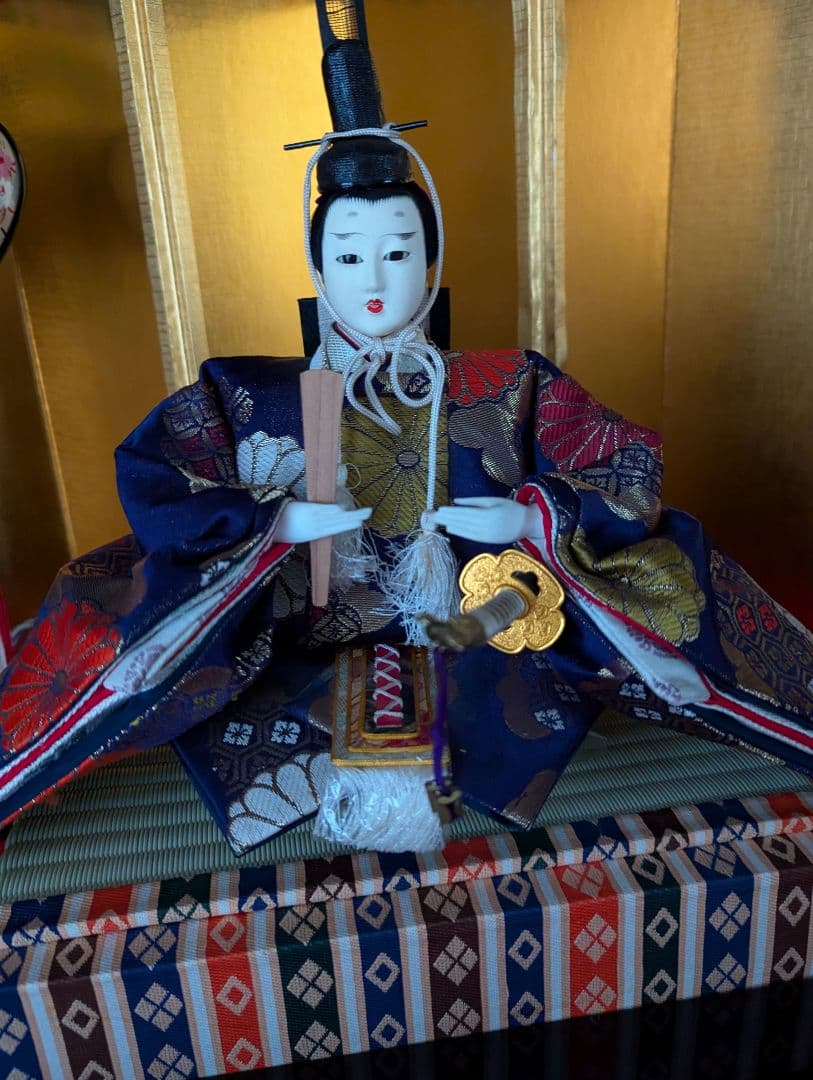 【値下げ】親王飾り ひな祭 伝統的雛人形 ミニチュア 昭和レトロ 70ビンテージ