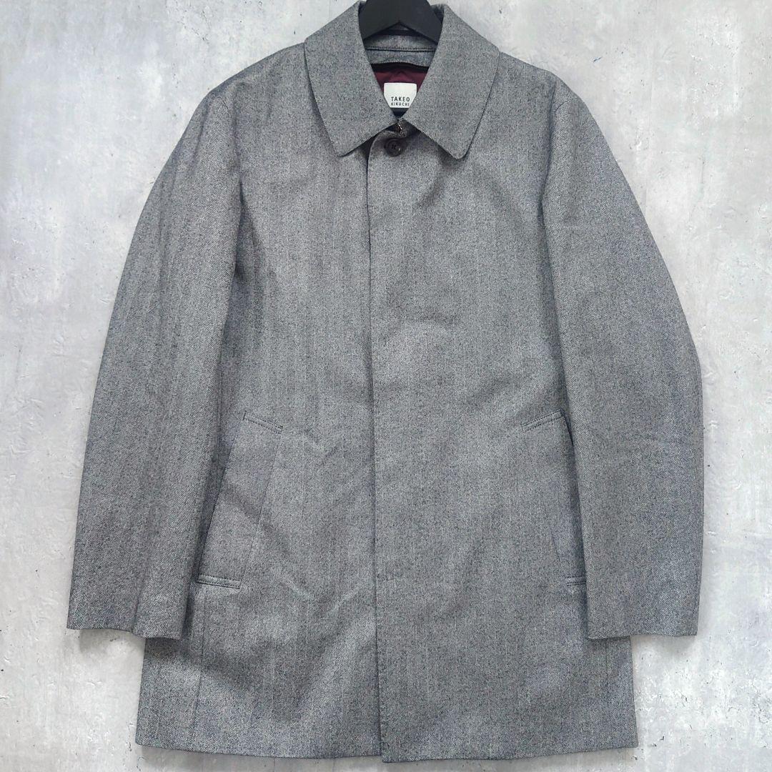タケオキクチ 現行タグ ステンカラーコート ヘリンボーン ライナー 2way