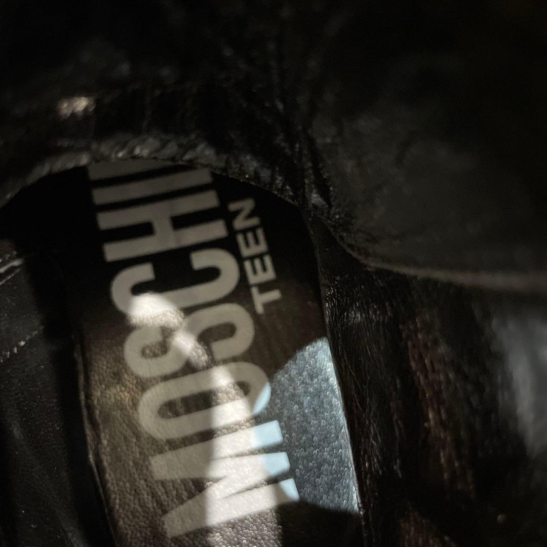MOSCHINO モスキーノ　キッズアンクルブーツ　ロゴ付き