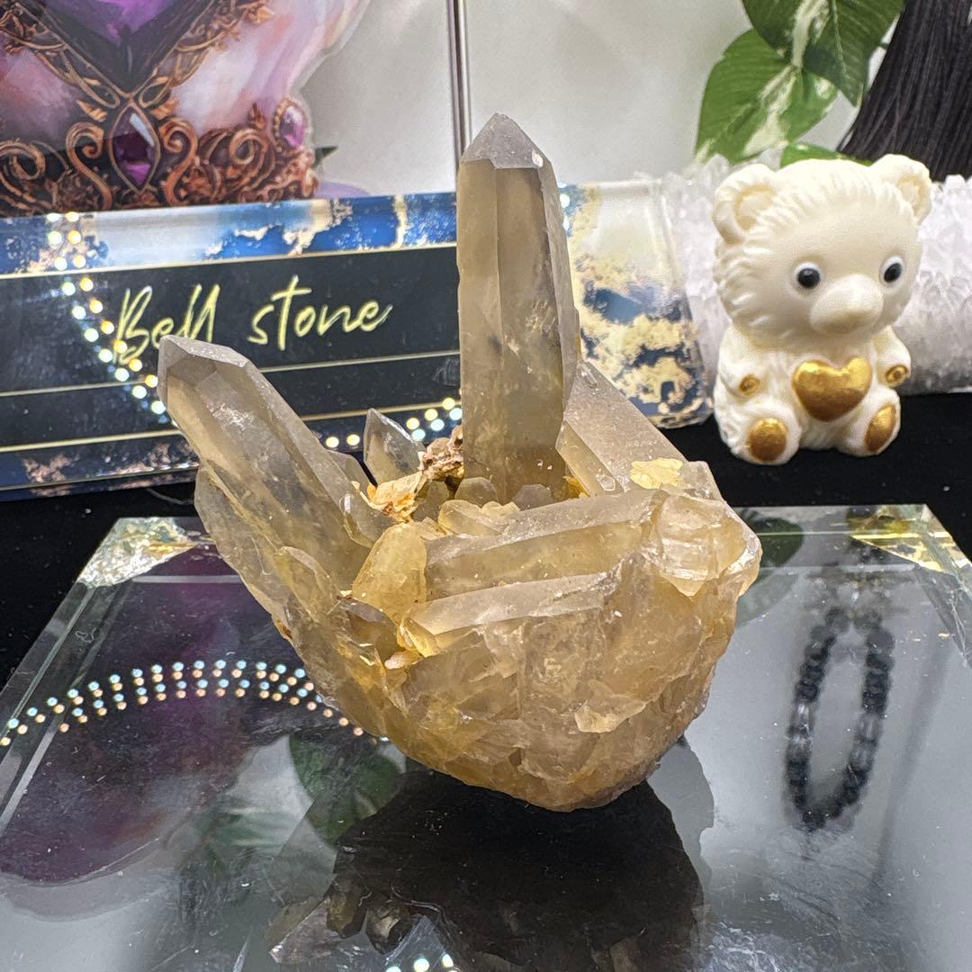 スモーキーシトリンミニポイントクラスター♡No.984