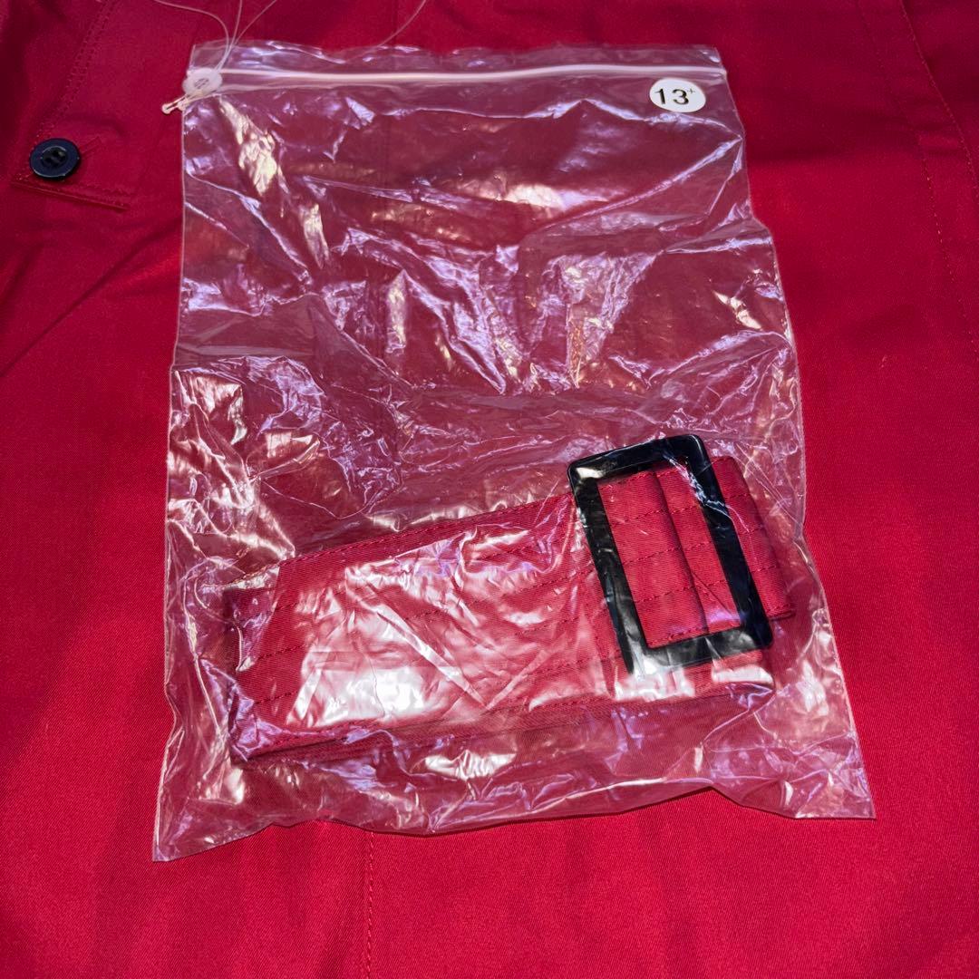 トシ レリアン 未使用 トレンチコート 赤 サイズ13＋ 大きいサイズ