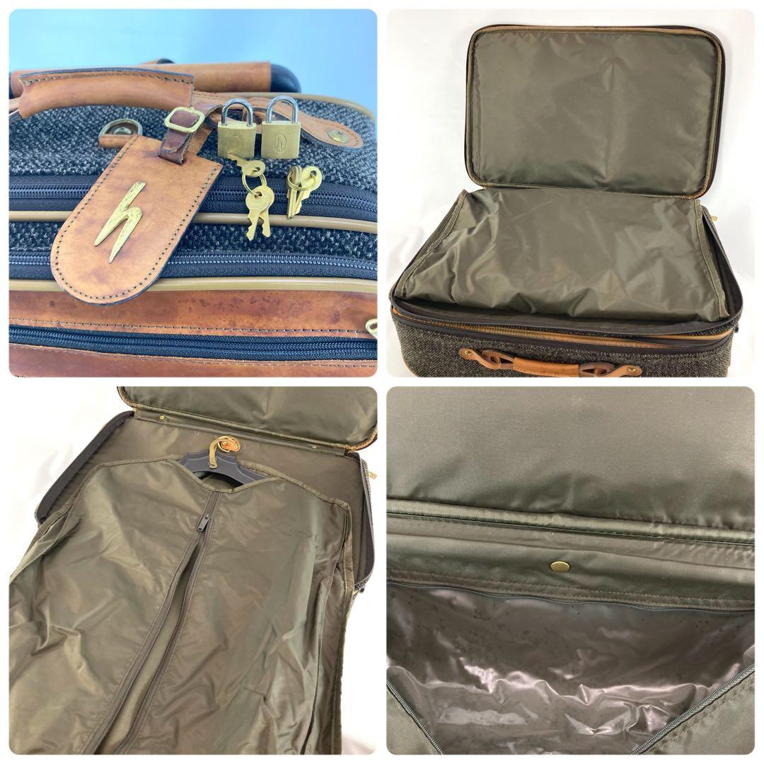 Hartmann ツイードキャリーケース グレーブラウン系