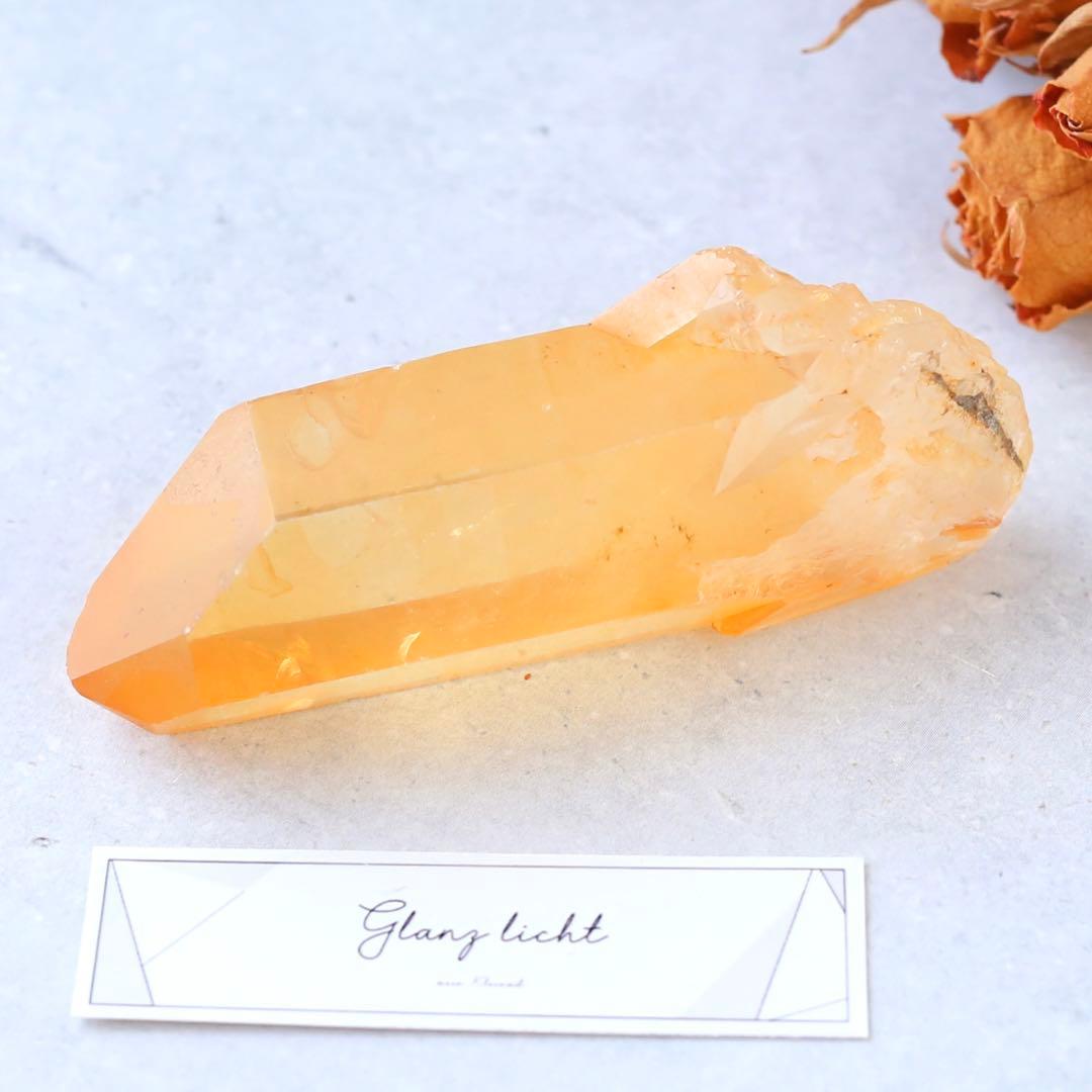 タンジェリンクォーツ 蜜柑水晶 天然石 水晶 鉱物 一点物 健康