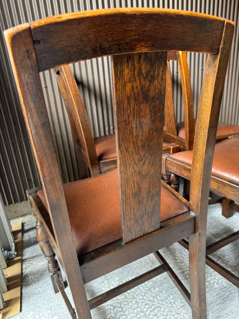 ①1脚/4脚 イギリス アンティーク 家具 ダイニング チェア 椅子